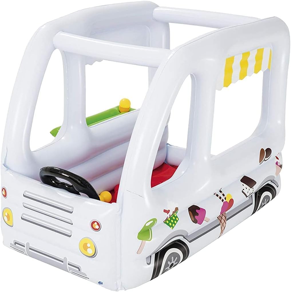 Bestway® Up, In & Over™ 48" x 33" x 33"/1.22m x 84cm x 84cm Scoops'N Smiles Ice Cream Truck Ball Pit