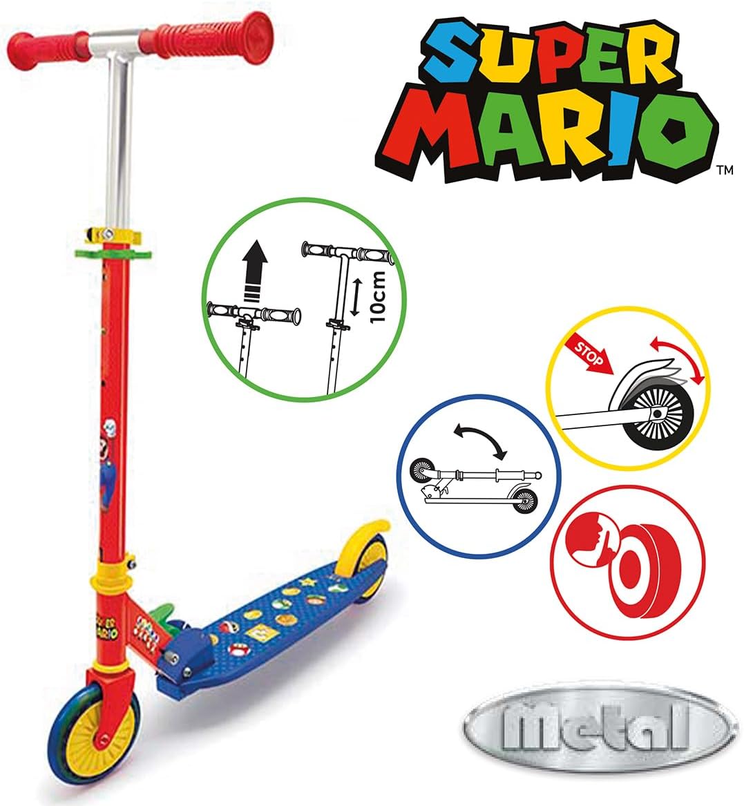 Smoby Super Mario 2W Foldable Scooter