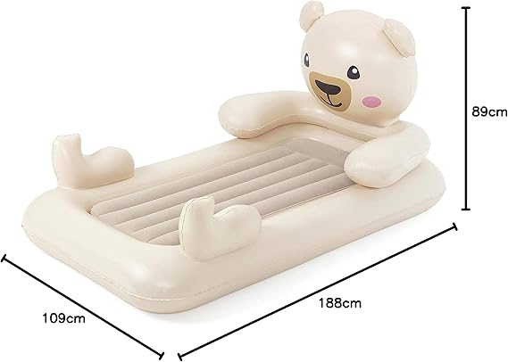 Up, In & Over™     74" x 43" x 35"/1.88m x 1.09m x 89cm DreamChaser Airbed - Teddy Bear