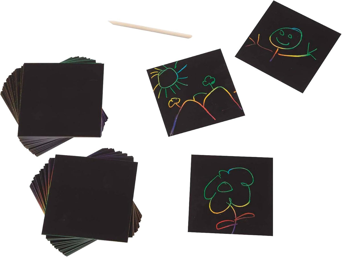 Melissa & Doug Rainbow Mini Scratch Art Notebook(Box of 125)