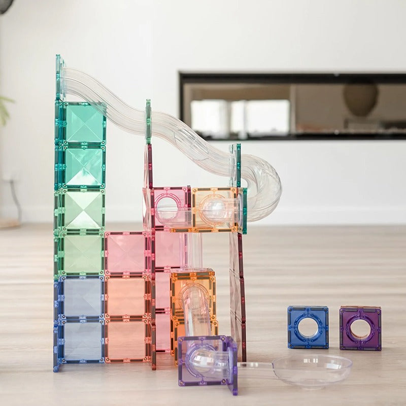 Connetix - Tiles 80 Piece Pastel Ball Run Expansion Pack