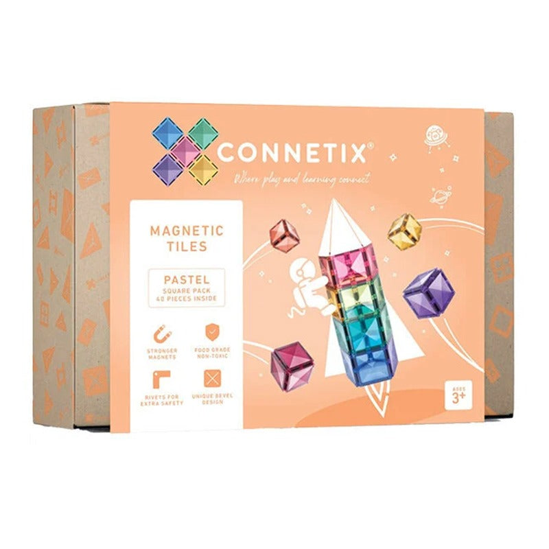 Connetix - Tiles 40 Piece Pastel Square Pack