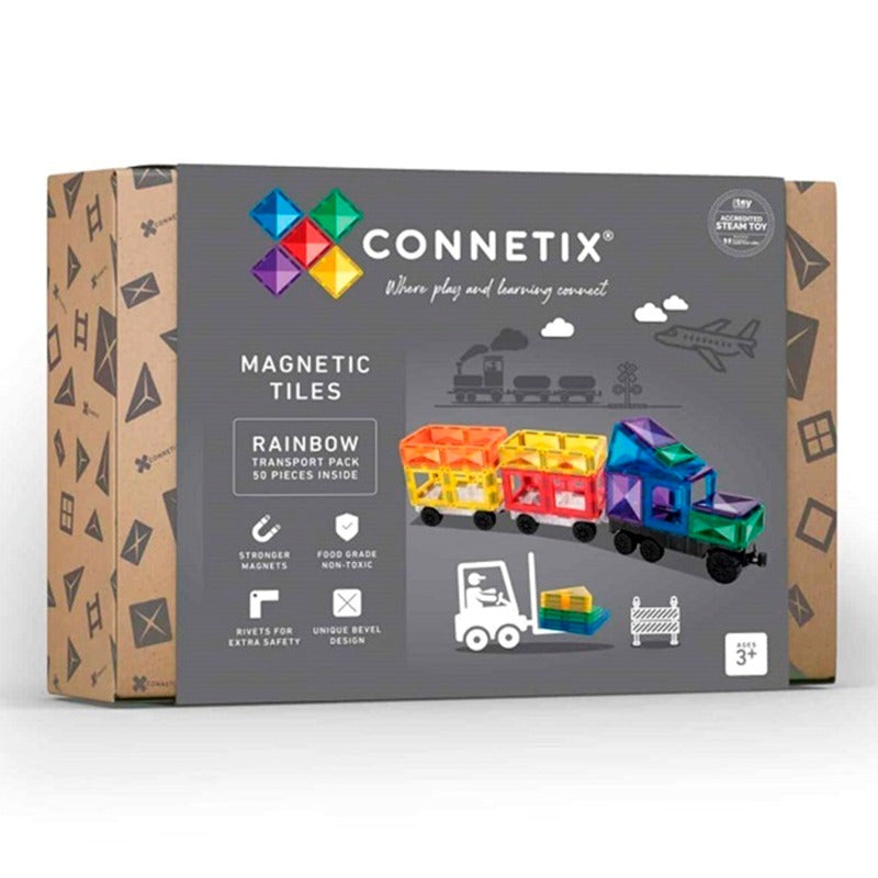 Connetix - Magnetic Rainbow Transport Pack 50 Pcs