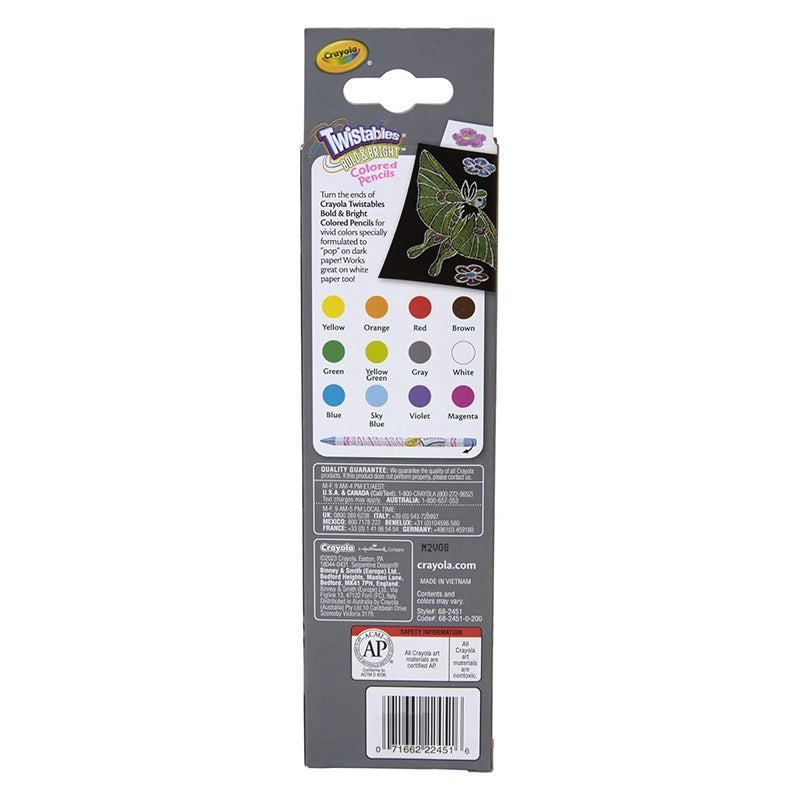 Crayola Erasable Twistable Colored Pencils 12-Pieces