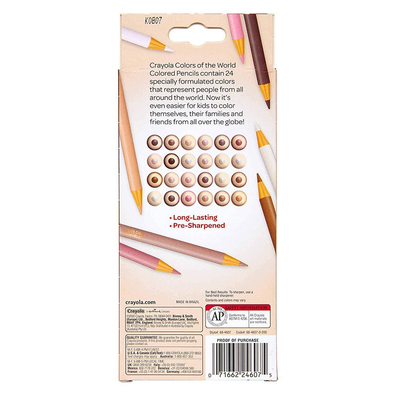 Crayola Colours of the World Coloured Pencils 24Ct