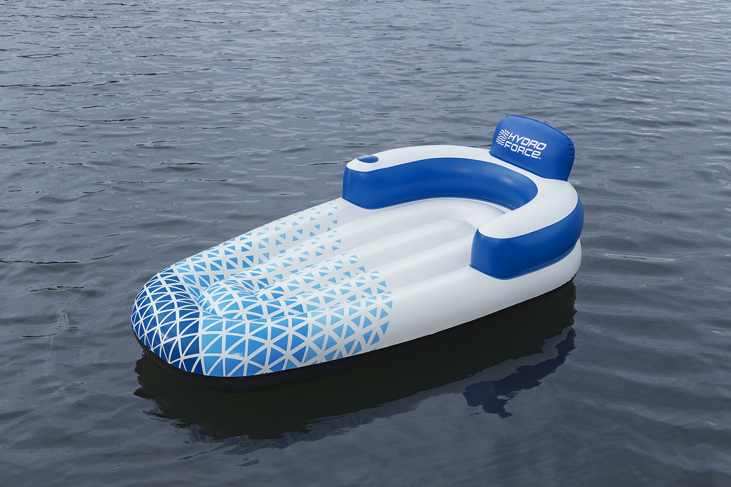 Hydro-Force™   75" x 42"/1.91m x 1.07m Indigo Wave Lounge