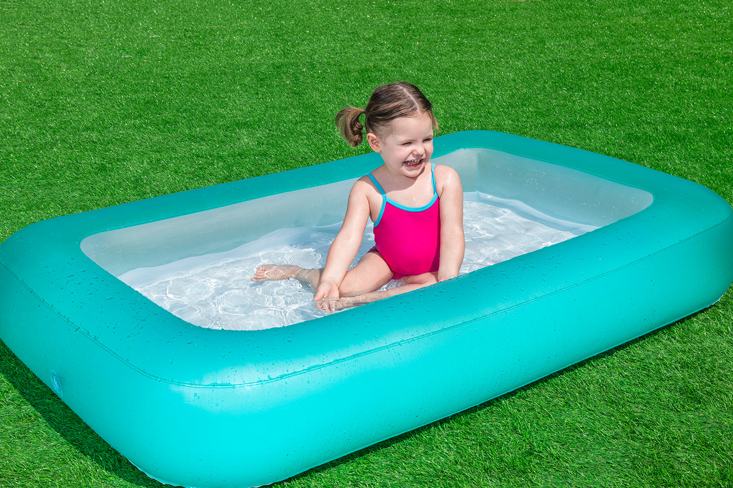 Bestway®  65" x 41" x 10"/1.65m x 1.04m x 25cm Aquababes Pool