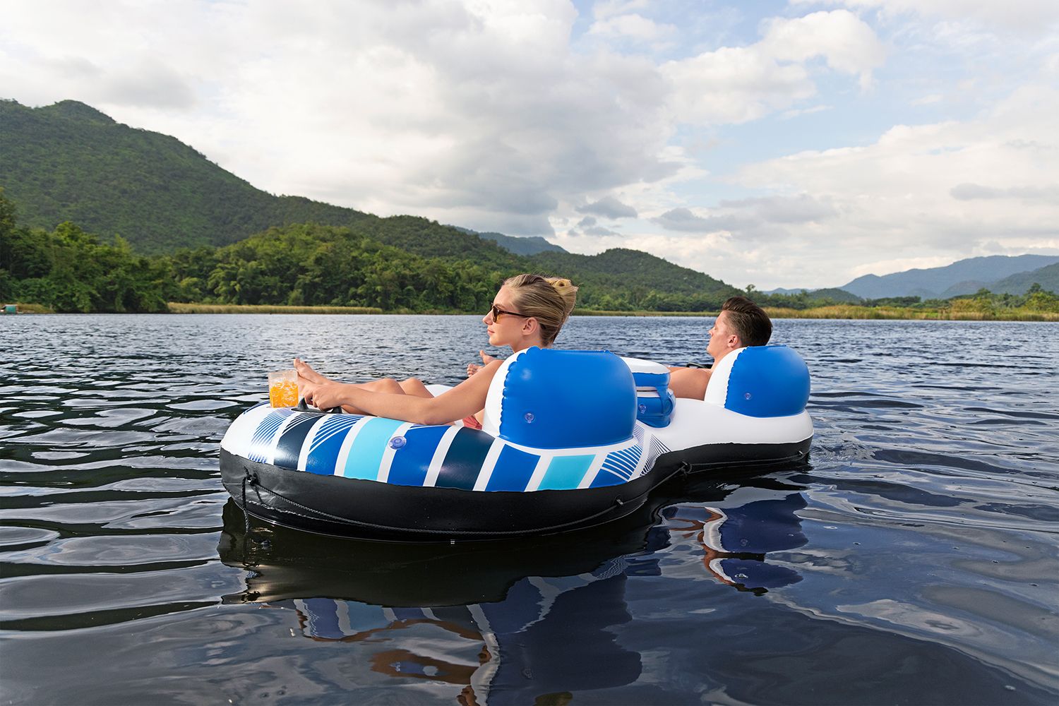 Hydro Force® 2-person swim ring Rapid Rider™ II with backrest 251 x 132 cm