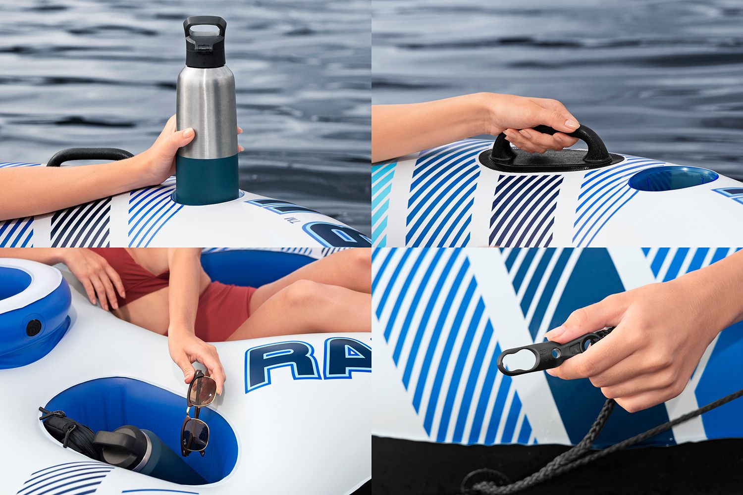 Hydro Force® 2-person swim ring Rapid Rider™ II with backrest 251 x 132 cm