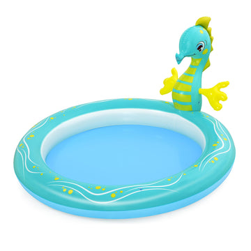 Bestway®  6′2" x 63" x 34"/1.88m x 1.60m x 86cm Seahorse Sprinkler Pool