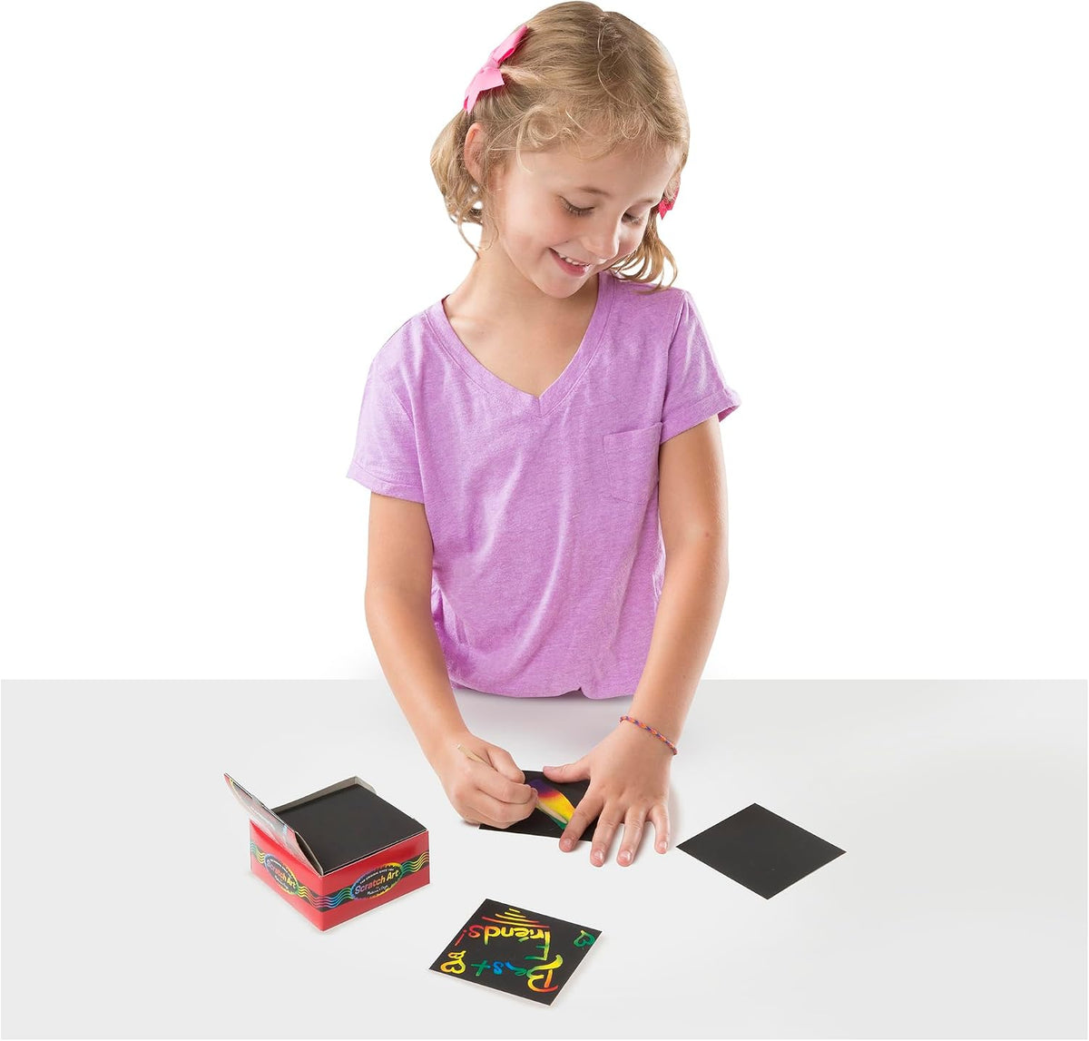 Melissa & Doug Rainbow Mini Scratch Art Notebook(Box of 125)