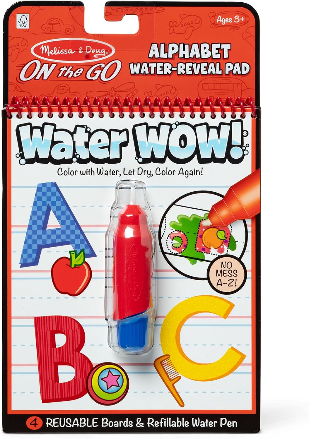 Melissa & Doug On the Go Water Wow! Reusable Water-Reveal Activity Pad