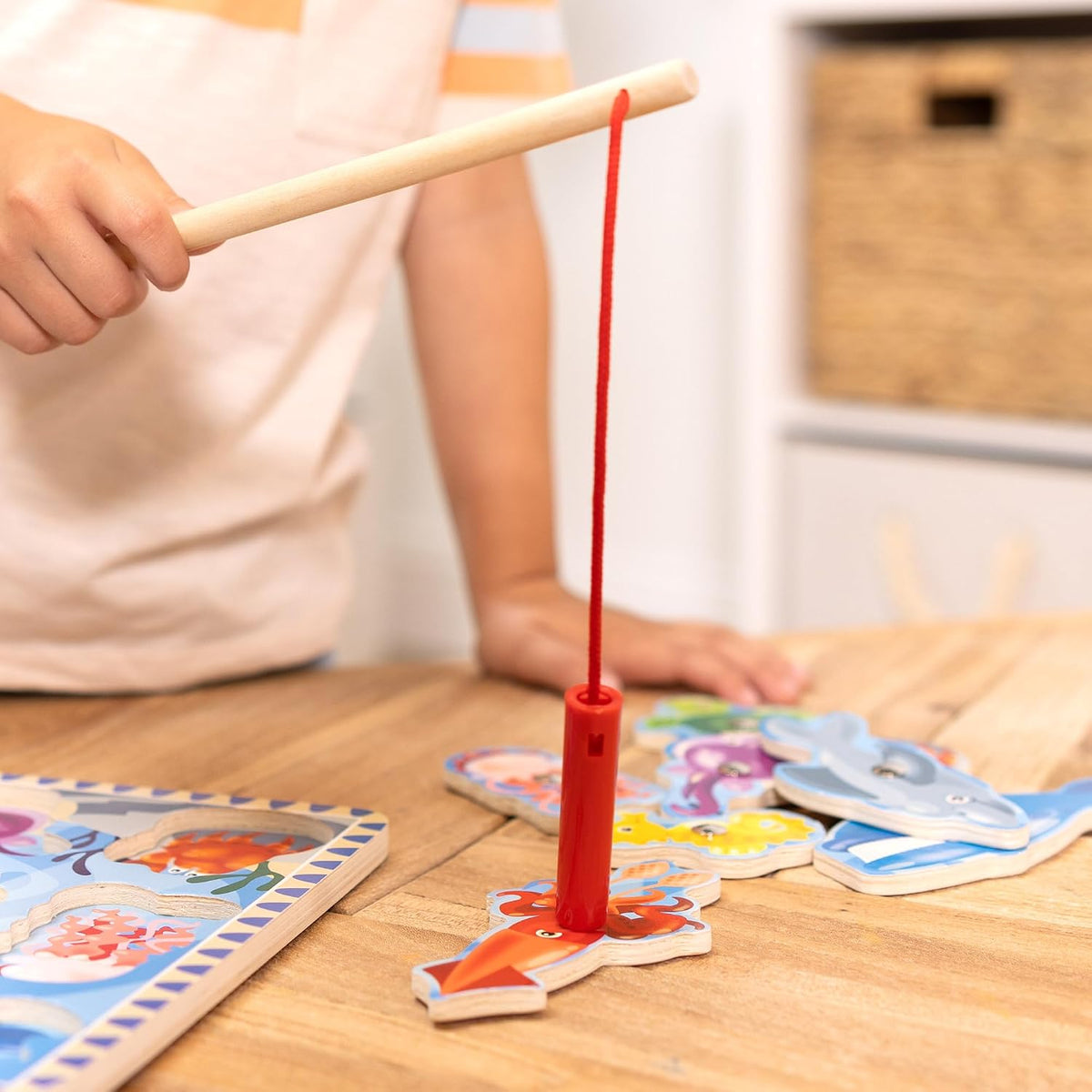 Melissa & Doug Magnetic Wooden Fishing Game