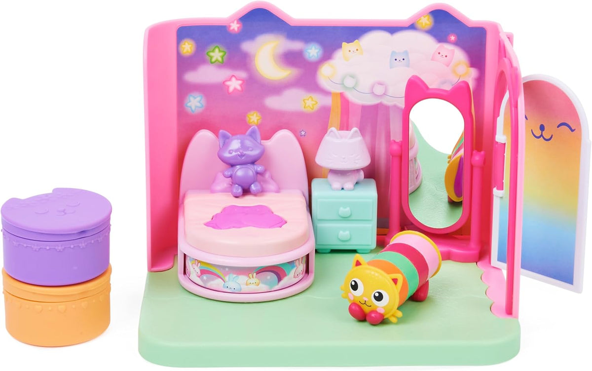 Gabby's Dollhouse Sweet Dreams Bedroom with Cat Pillow and 3 Accessories