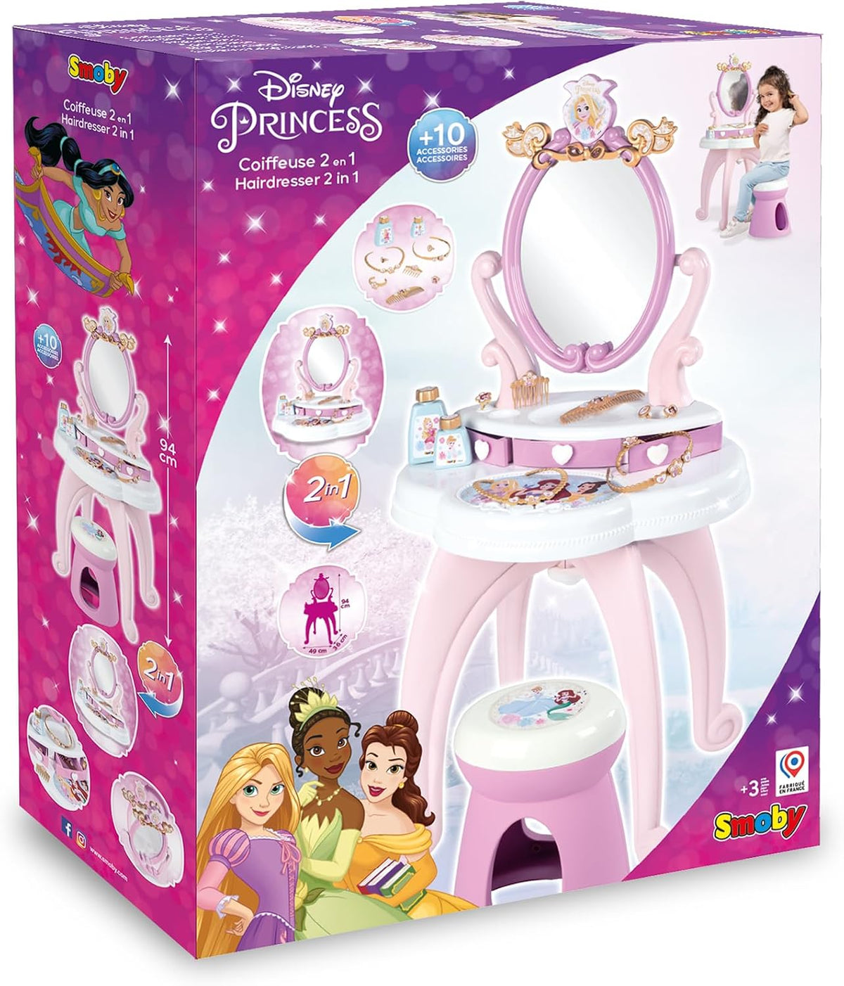Smoby Disney Princess 2 in 1 dressing table