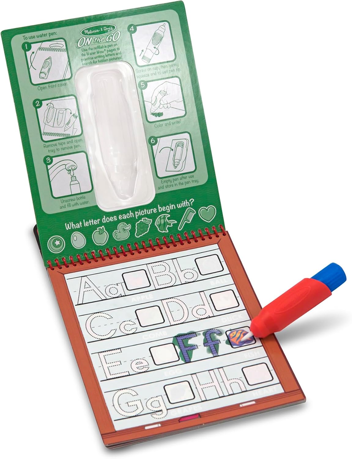 Melissa & Doug On the Go Water Wow! Reusable Water-Reveal Activity Pad