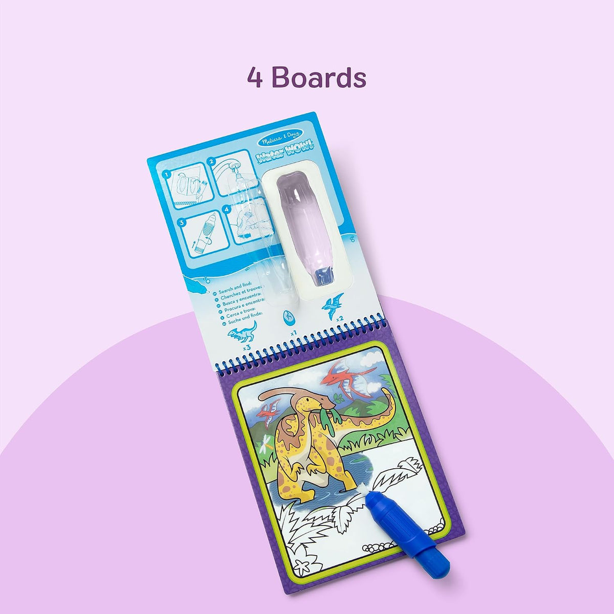 Melissa & Doug On The Go Water Wow! Reusable Water-Reveal Activity Pad – Dinosaurs