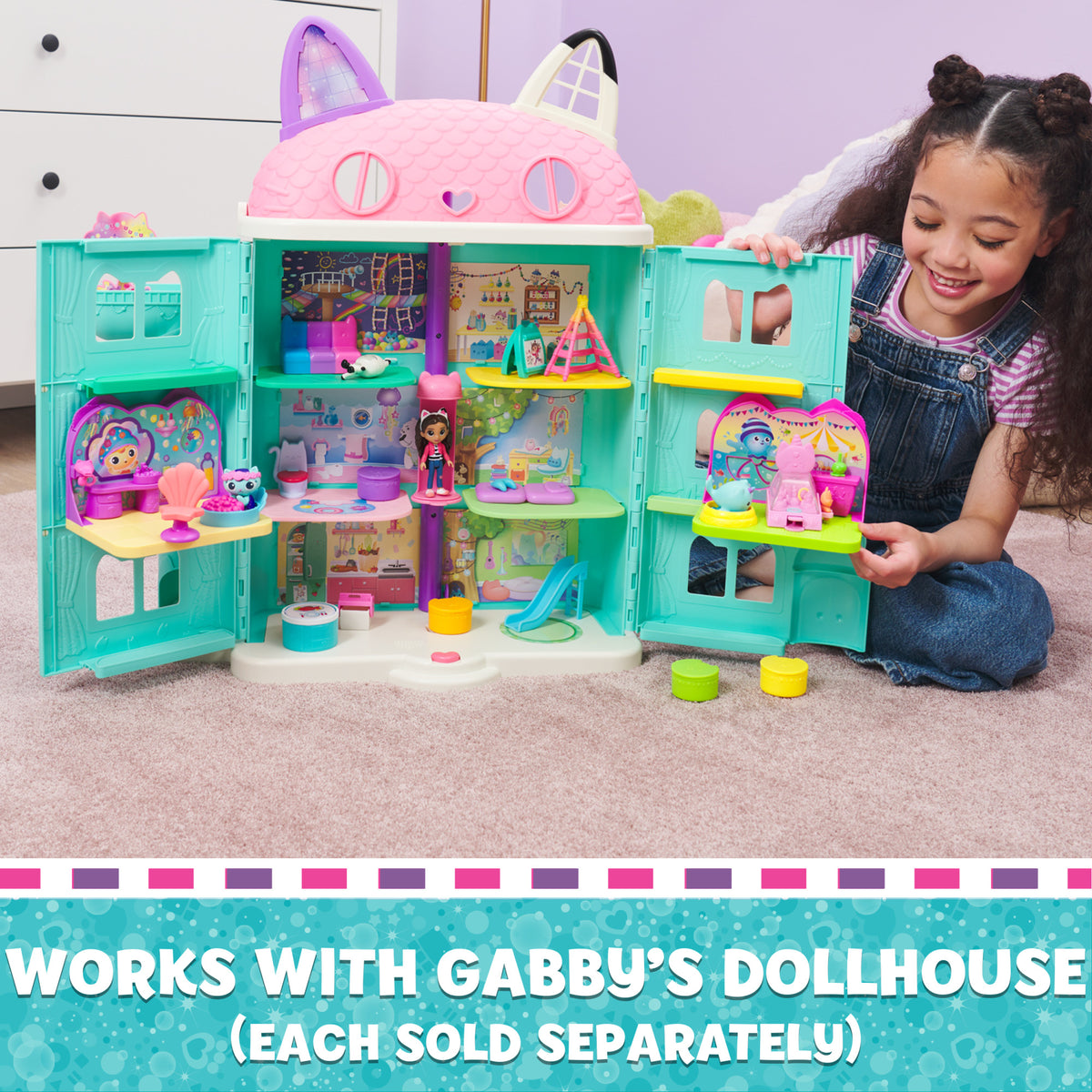 Gabby's Dollhouse Deluxe Room Set -1Pc Random