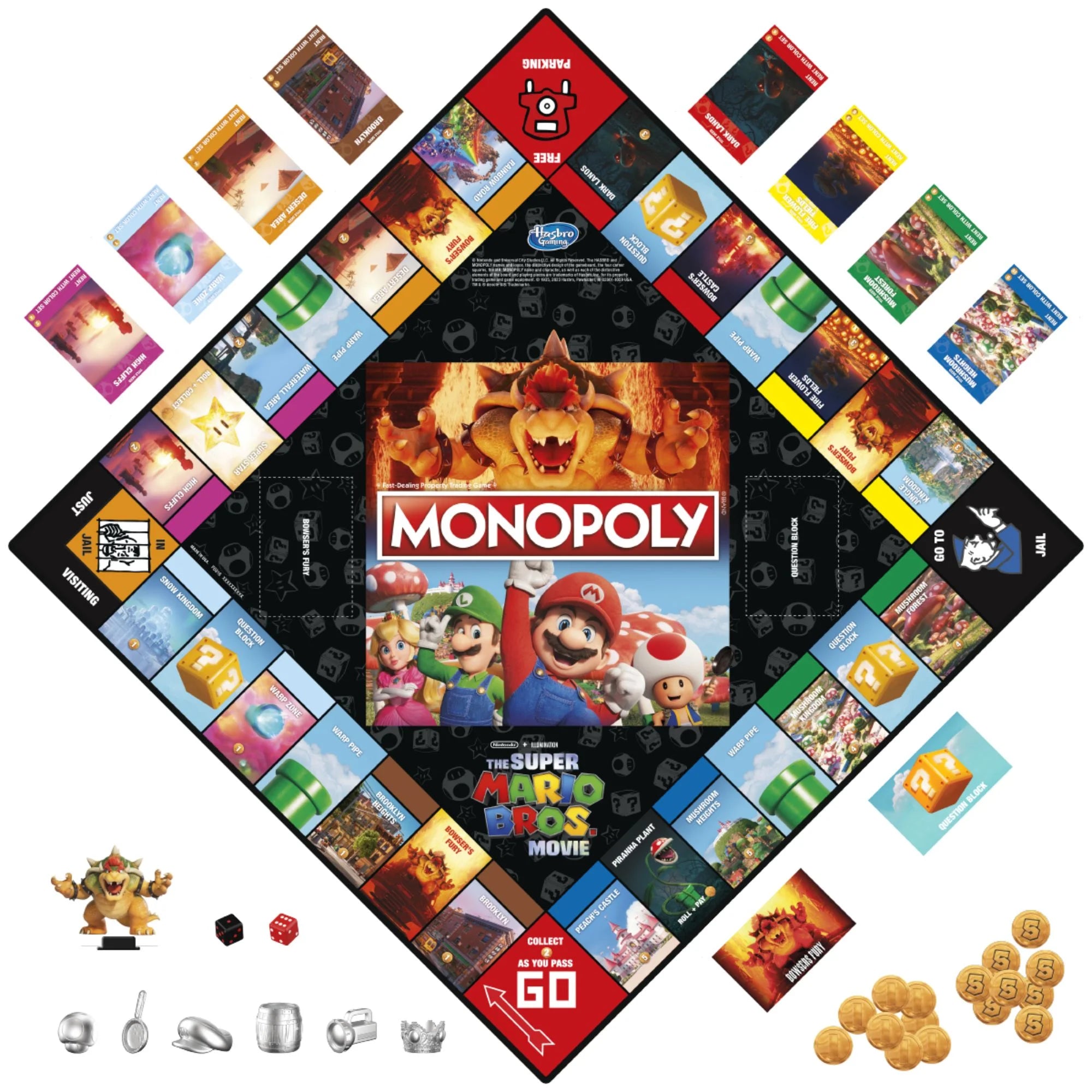 Hasbro Monopoly The Super Mario Bros Movie Edition Kids Board Game