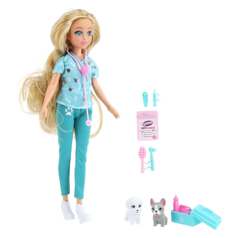 Dreameez - Veterinary Clinic Dolls Playset - 29 cm