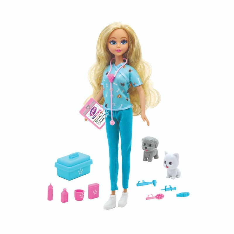Dreameez - Veterinary Clinic Dolls Playset - 29 cm