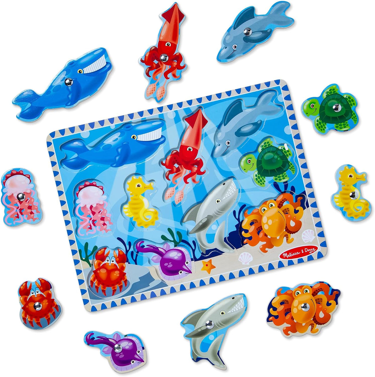 Melissa & Doug Magnetic Wooden Fishing Game