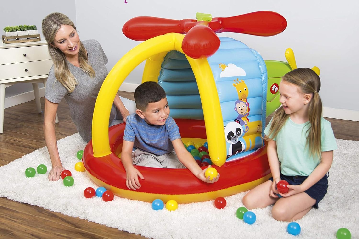 Fisher-Price®  61" x 40" x 36" / 1.55m x 1.02m x 91cm Helicopter Ball Pit