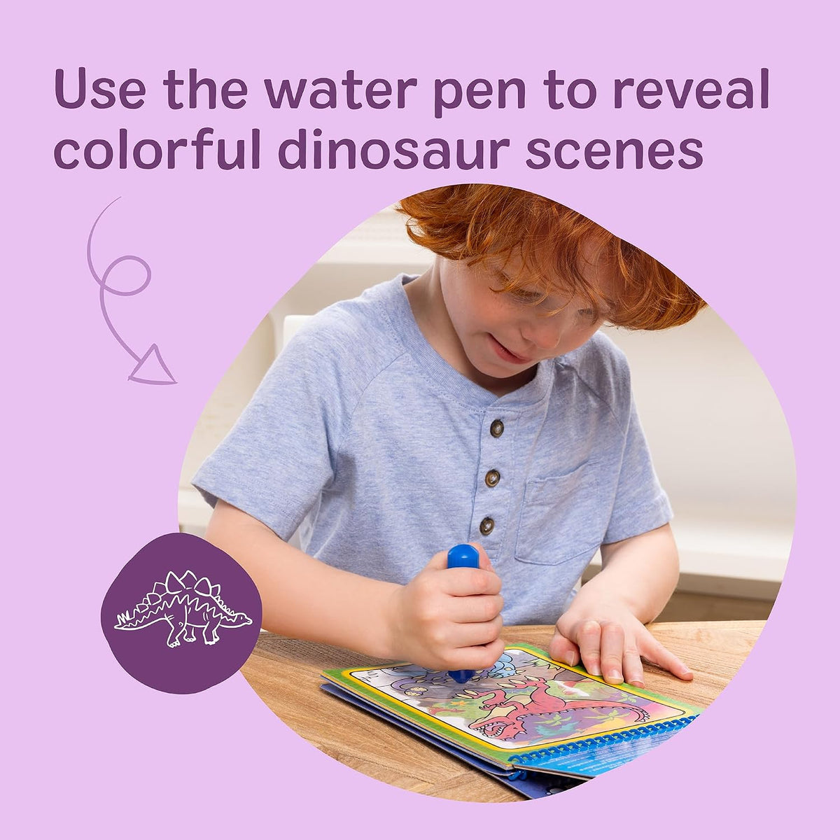 Melissa & Doug On The Go Water Wow! Reusable Water-Reveal Activity Pad – Dinosaurs