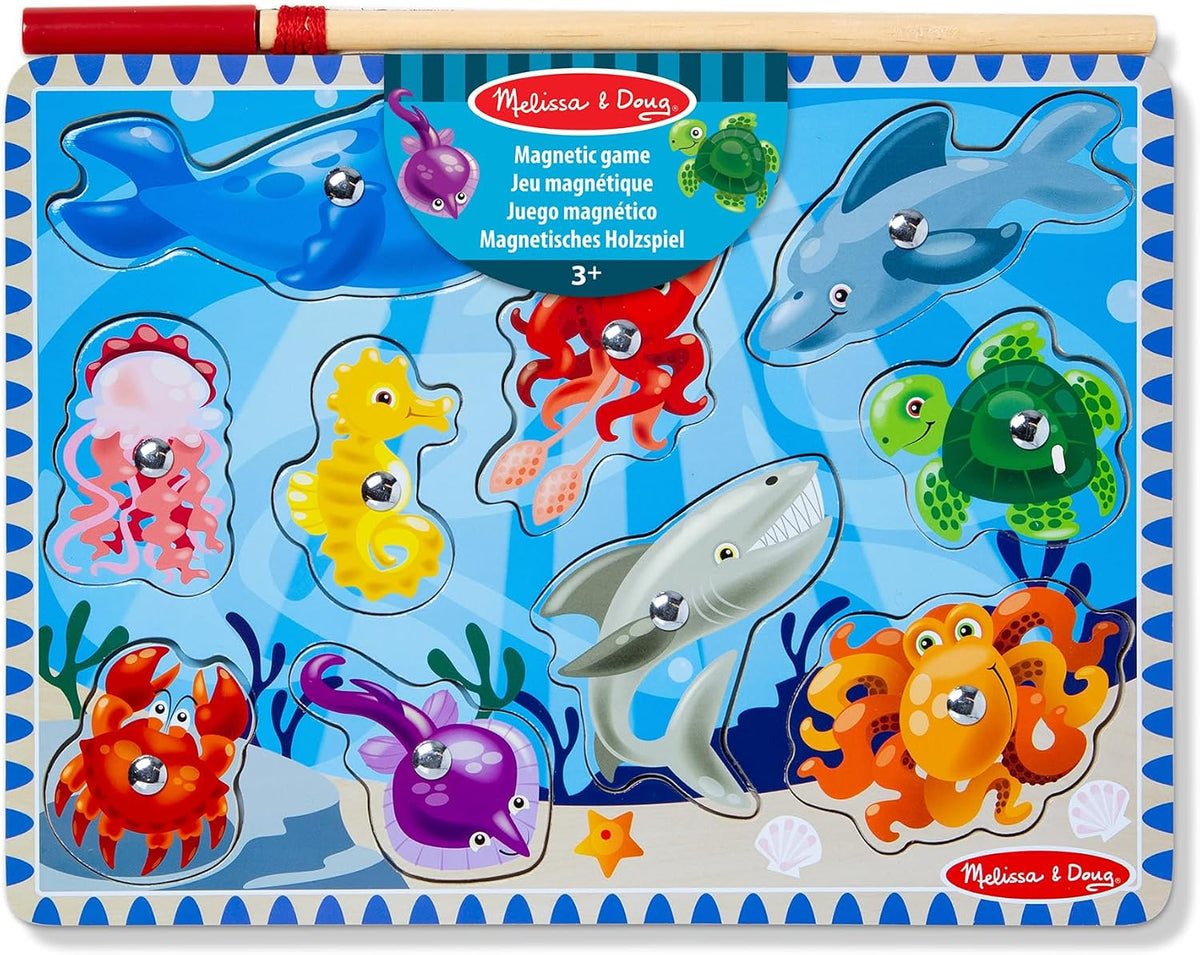 Melissa & Doug Magnetic Wooden Fishing Game