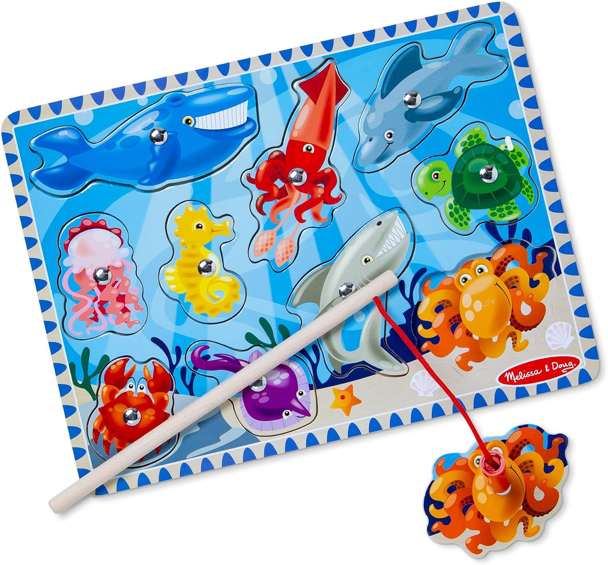 Melissa & Doug Magnetic Wooden Fishing Game