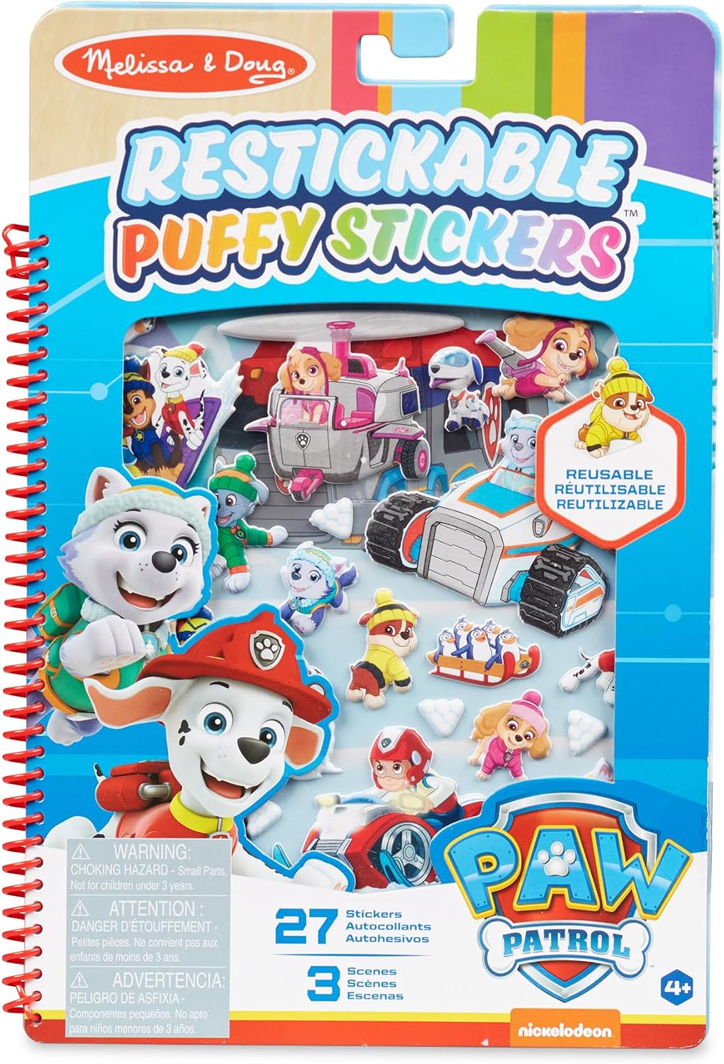 Paw Patrol Puffy Sticker Pad - Jake's Mountain