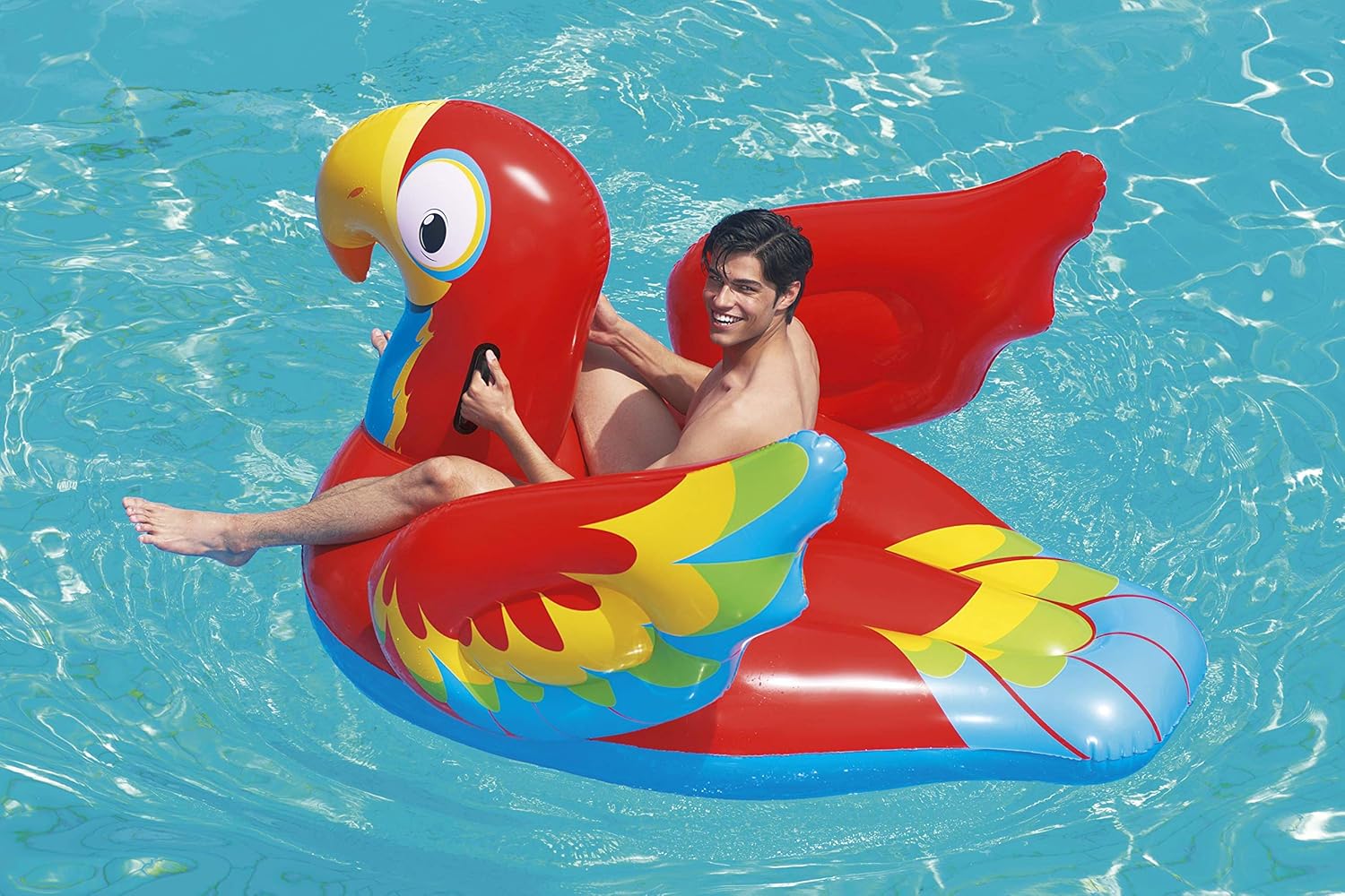 Bestway®  6'8" x 52"/2.03m x 1.32m Peppy Parrot Ride-On