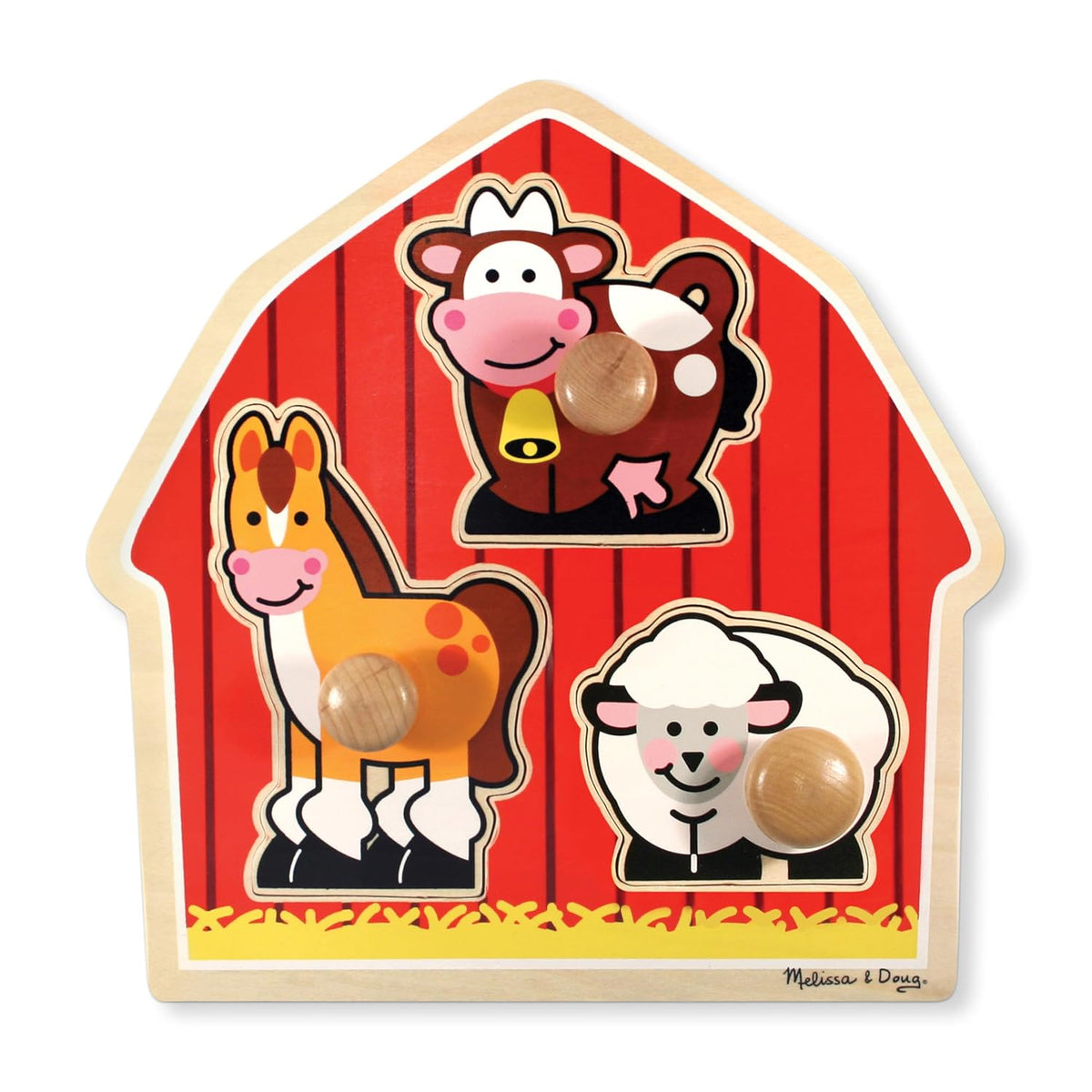 Melissa & Doug Barnyard Animals Jumbo Knob Puzzle