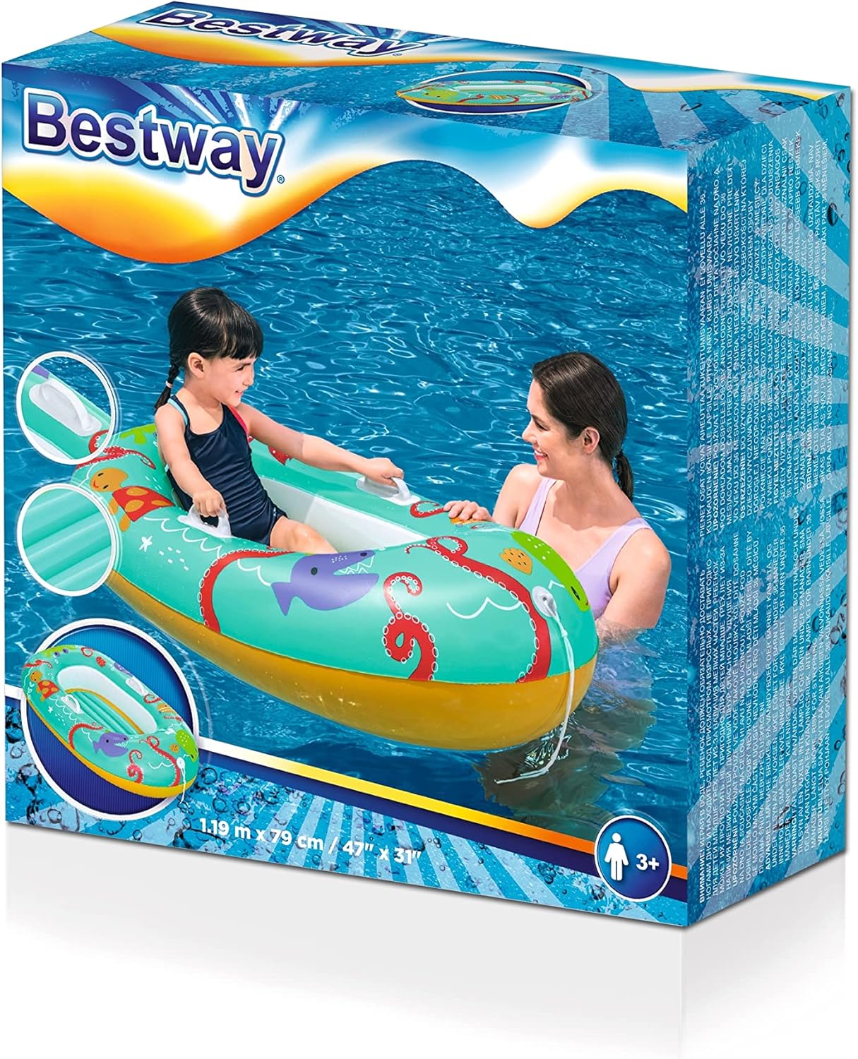 Bestway®  47" x 31"/1.19m x 79cm Happy Crustacean Junior Raft