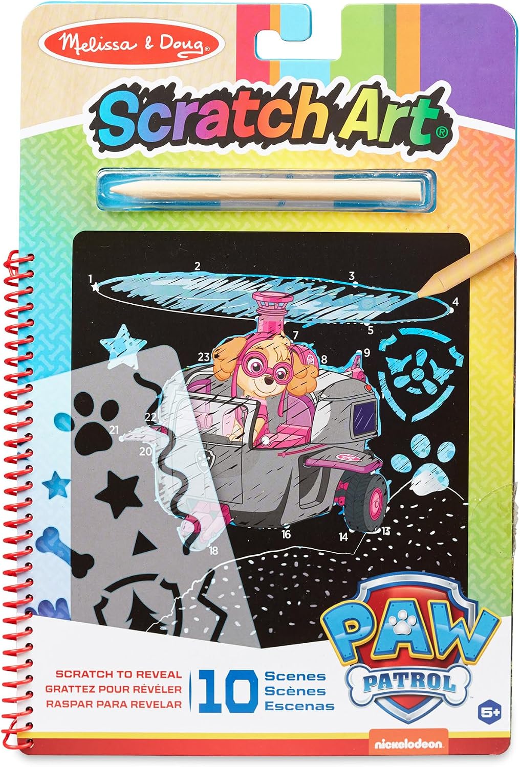 Melissa & Doug Paw Patrol Scratch Art Pad - Skye