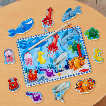 Melissa & Doug Magnetic Wooden Fishing Game