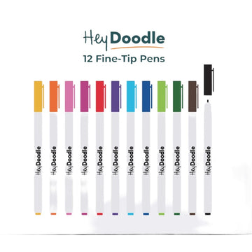 HeyDoodle Fine Tip 12-Pens