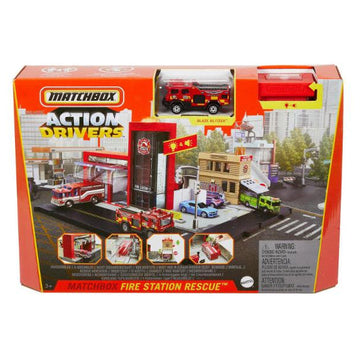 Matchbox Action Drivers Fire Station Rescue Playset