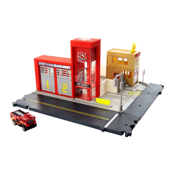 Matchbox Action Drivers Fire Station Rescue Playset