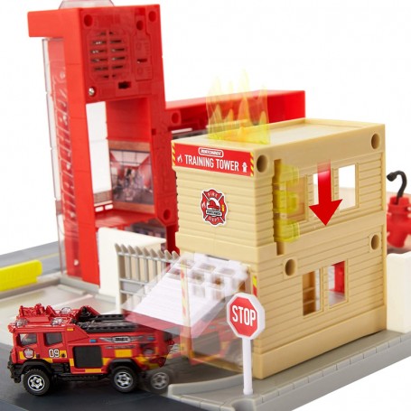 Matchbox Action Drivers Fire Station Rescue Playset