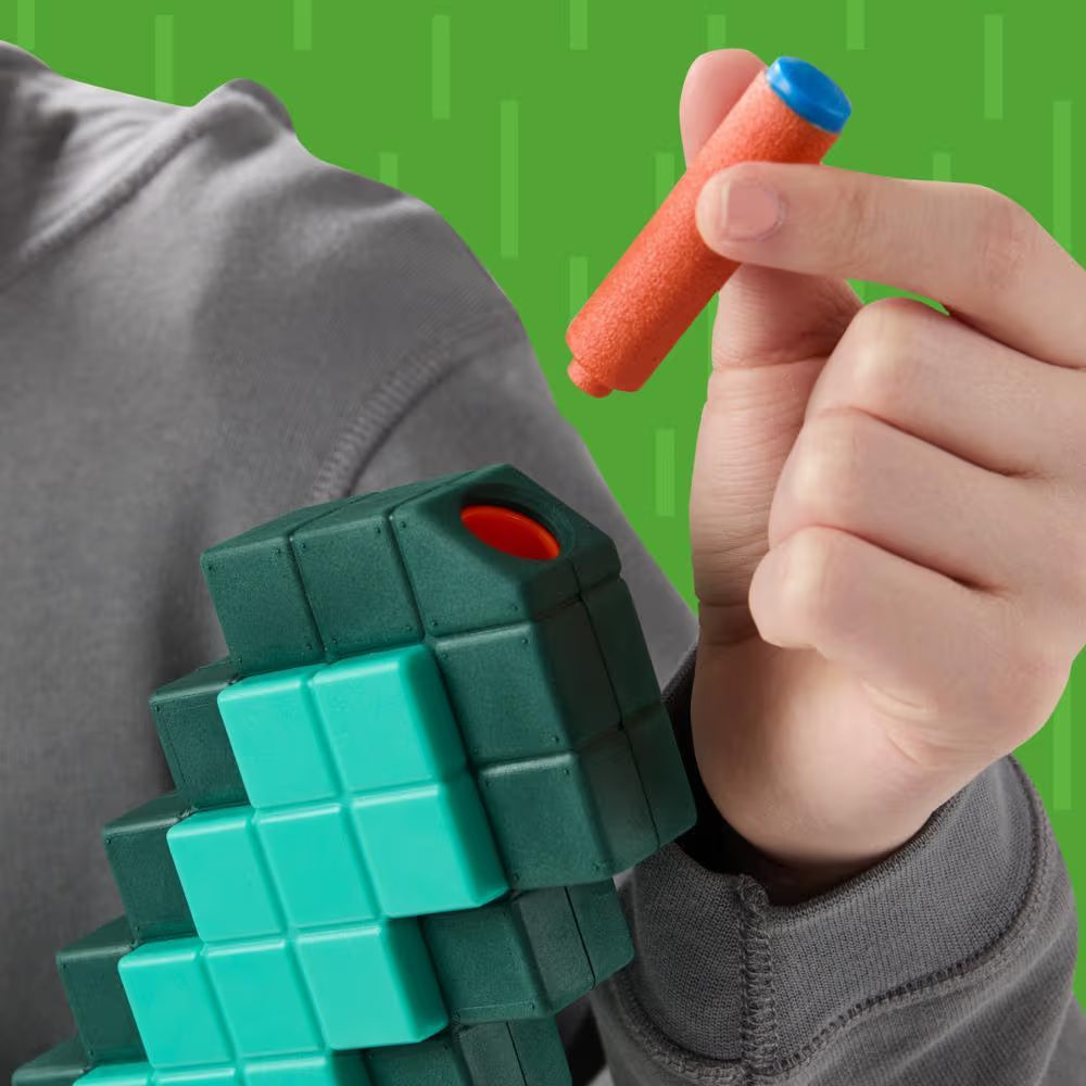 Nerf Minecraft Sword Dart Blaster Pull Back Priming