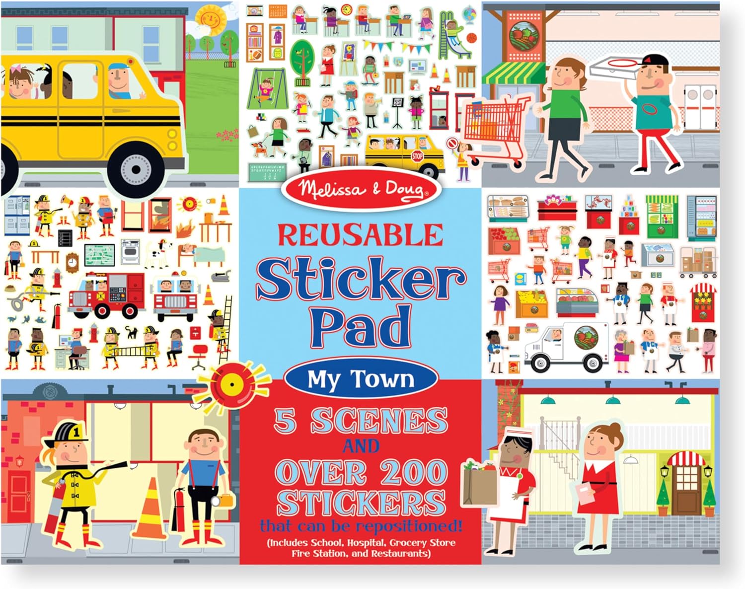 Melissa And Doug Reusable Sticker Pad - My Town
