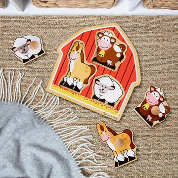 Melissa & Doug Barnyard Animals Jumbo Knob Puzzle