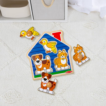 Melissa & Doug House Pets Jumbo Knob Puzzle - 3 Pieces