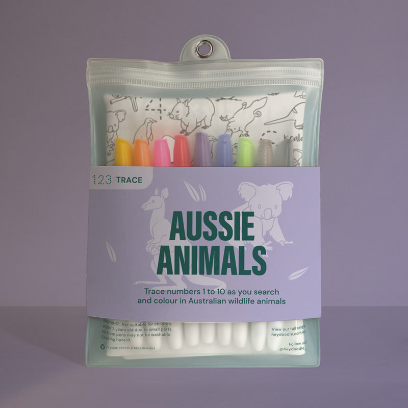 HeyDoodle Aussie Animals Silicone Mat Colouring