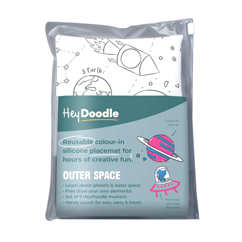 HeyDoodle Outer Space Silicone Mat Colouring