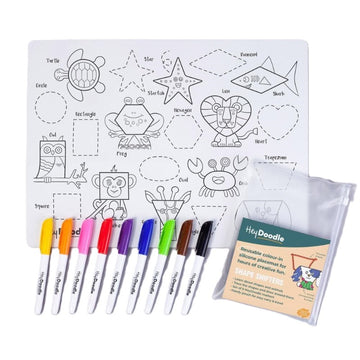 HeyDoodle Shape Shifters Silicone Mat Colouring