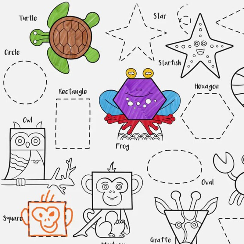 HeyDoodle Shape Shifters Silicone Mat Colouring