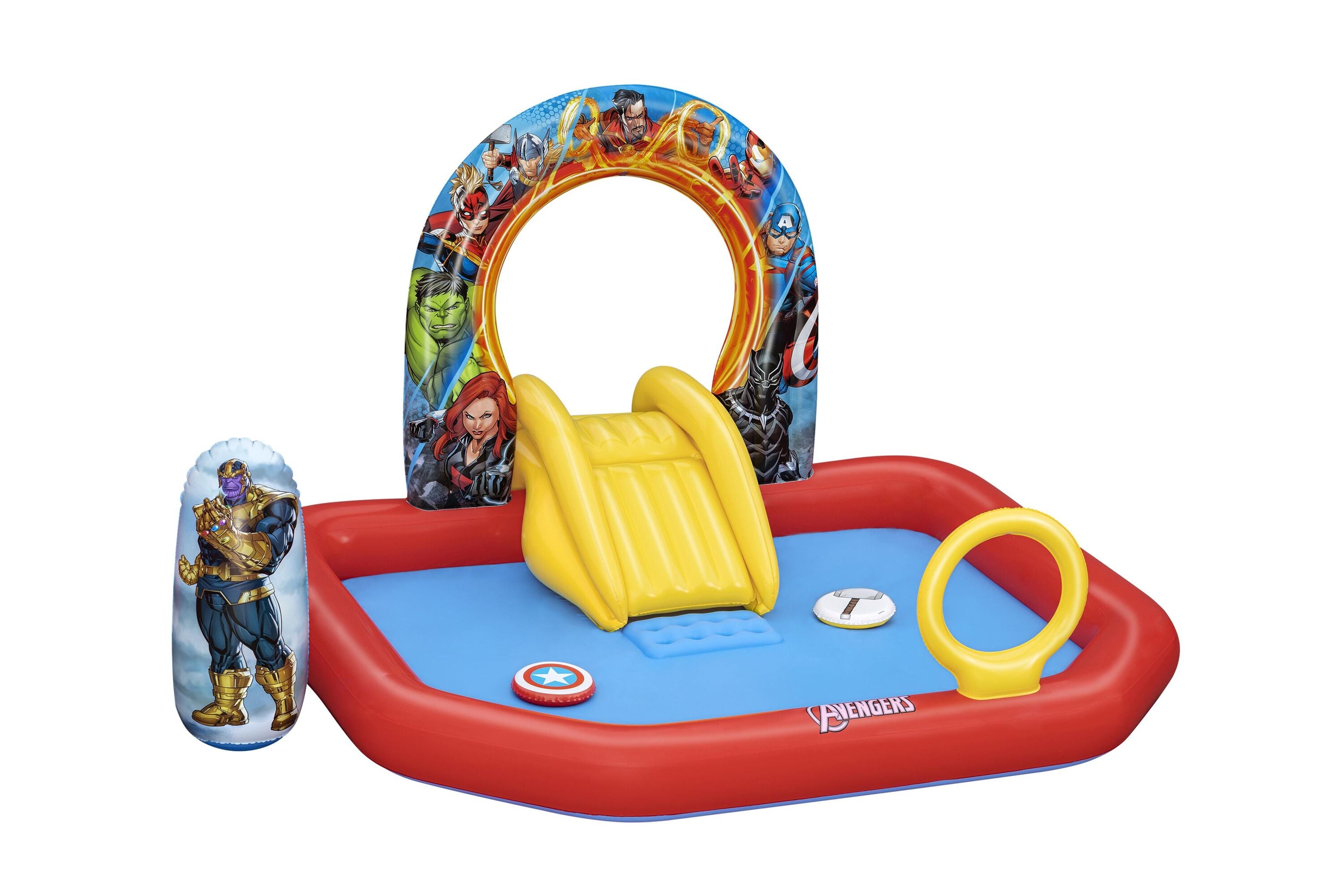 6'11" X 6'6" X 49"/2.11M X 1.98M X 1.25M AVENGERS ASSEMBLE PLAY CENTER
