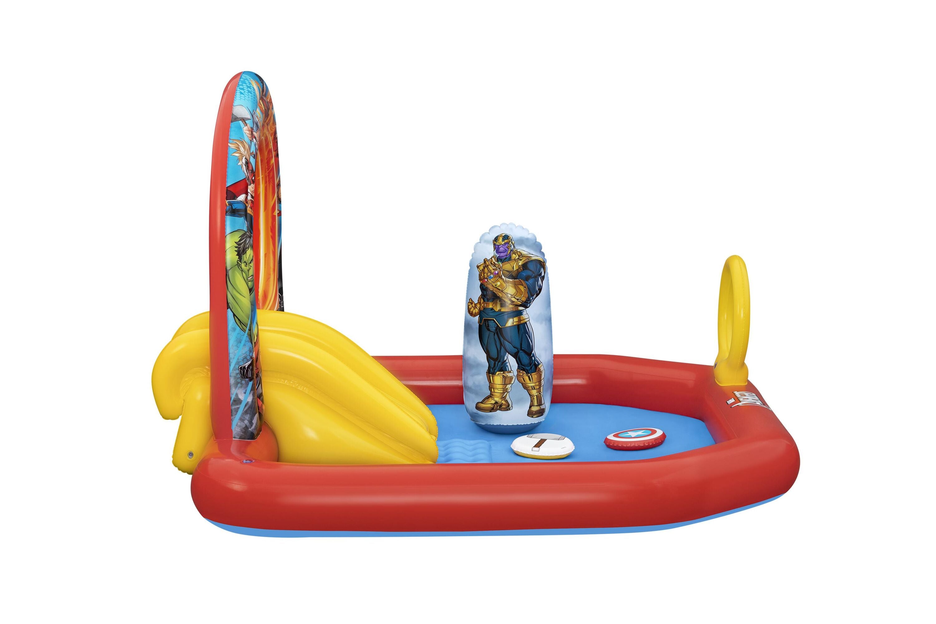 6'11" X 6'6" X 49"/2.11M X 1.98M X 1.25M AVENGERS ASSEMBLE PLAY CENTER